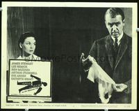 3b266 ANATOMY OF A MURDER lobby card #4 '59 attorney James Stewart shows witness torn nightgown!