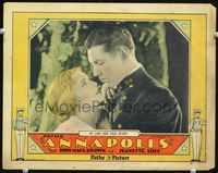 3b267 ANNAPOLIS LC '28 close romantic portrait of Navy man Johnny Mack Brown & Jeanette Loff!