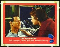 3b268 APARTMENT LC #8 '60 Billy Wilder, close up of Shirley MacLaine tending wounded Jack Lemmon!