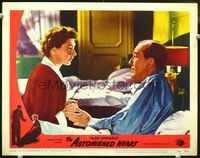 3b274 ASTONISHED HEART LC #5 '50 close up of frightened Celia Johnson with Noel Coward in bed!