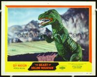 3b280 BEAST OF HOLLOW MOUNTAIN LC #7 '56 great super close up of wacky fake-looking dinosaur!