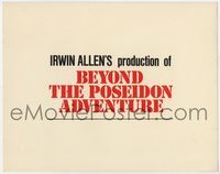 3b039 BEYOND THE POSEIDON ADVENTURE TC '79 Irwin Allen's epic ocean disaster movie, true title card