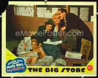 3b283 BIG STORE lobby card '41 wacky Harpo, Chico & Groucho Marx in shoe store with Virginia Grey!