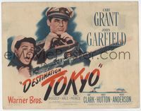 3b069 DESTINATION TOKYO style A TC '43 Cary Grant with binoculars & John Garfield at machine gun!