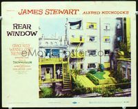 3b016 REAR WINDOW LC #1 '54 Hitchcock, classic image of courtyard as seen from Stewart's window!