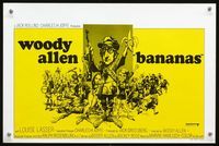 3c504 BANANAS Belgian poster '71 great artwork of Woody Allen by E.C. Comics artist Jack Davis!