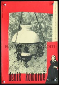 3c045 DIARY OF A CHAMBERMAID Czech 11x16 '65 Luis Bunuel, Jeanne Moreau, different lamp image!