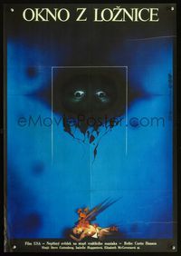 3c007 BEDROOM WINDOW Czech 23x33 movie poster '88 really cool completely different art by Vlach!