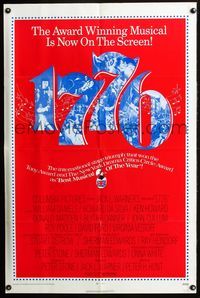 3d005 1776 one-sheet movie poster '72 William Daniels, the award winning historical musical!