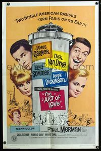 3d042 ART OF LOVE one-sheet poster '65 Dick Van Dyke, Elke Sommer, James Garner, Angie Dickinson