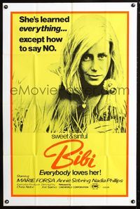 3d064 BIBI one-sheet '74 Vild pa sex, sexy Maria Forsa learned everything, except how to say NO!