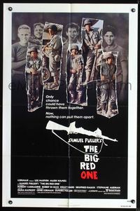3d072 BIG RED ONE one-sheet poster '80 directed by Samuel Fuller, montage of Lee Marvin & stars!