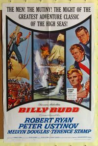 3d078 BILLY BUDD one-sheet poster '62 Terence Stamp, Robert Ryan, mutiny & high seas adventure!