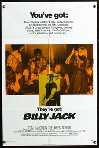 3d079 BILLY JACK one-sheet '71 Tom Laughlin, Delores Taylor, most unusual boxoffice success ever!