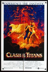 3d152 CLASH OF THE TITANS 1sheet '81 Ray Harryhausen, great fantasy art by Greg & Tim Hildebrandt!