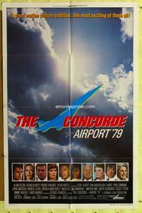 3d162 CONCORDE: AIRPORT '79 rare style A 1sheet '79 different image of supersonic plane against sky!