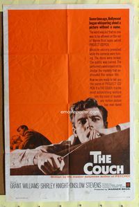 3d169 COUCH one-sheet movie poster '62 Owen Crump, Robert Bloch, Grant Williams, Project Icepick!