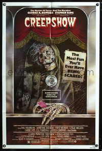 3d179 CREEPSHOW 1sheet '82 George Romero & Stephen King's tribute to E.C. Comics, cool creepy art!