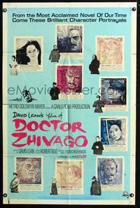 3d222 DOCTOR ZHIVAGO pre-awards style C 1sh '65 Omar Sharif, Julie Christie