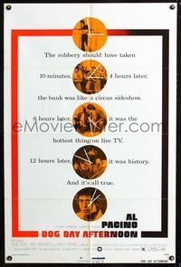 3d223 DOG DAY AFTERNOON one-sheet poster '75 Al Pacino, Sidney Lumet bank robbery crime classic!