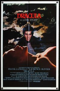 3d228 DRACULA int'l one-sheet movie poster '79 vampire Frank Langella, Laurence Olivier, Bram Stoker