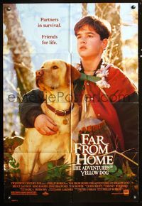 3d261 FAR FROM HOME style A DS one-sheet poster '95 Phillip Borsos, great image of boy & his dog!