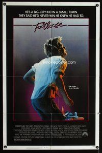 3d284 FOOTLOOSE one-sheet movie poster '84 competitive dancer Kevin Bacon has the music on his side!