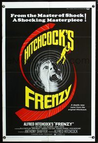3d299 FRENZY one-sheet movie poster '72 Anthony Shaffer, Alfred Hitchcock's shocking masterpiece!