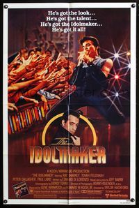 3d410 IDOLMAKER one-sheet movie poster '80 Bob Marucci bio, Ray Sharkey singing in front of fans!
