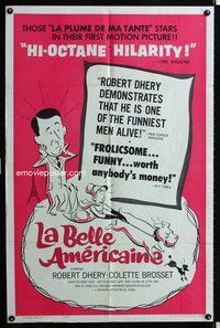 3d461 LA BELLE AMERICAINE one-sheet movie poster '62 Robert Dhery, Colette Brosset, Alfred Adam