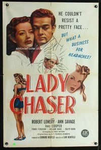 3d465 LADY CHASER one-sheet movie poster '46 Robert Lowery, Ann Savage, Inez Cooper, Frank Ferguson