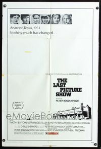 3d474 LAST PICTURE SHOW one-sheet '71 Peter Bogdanovich, Jeff Bridges, Ellen Burstyn, Tim Bottoms