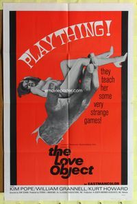 3d516 LOVE OBJECT one-sheet movie poster '67 sexy Plaything Kim Pope, wild image!