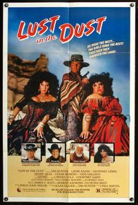3d523 LUST IN THE DUST one-sheet movie poster '84 Divine, Tab Hunter, wild western image!