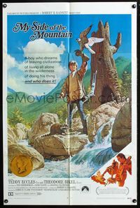 3d627 MY SIDE OF THE MOUNTAIN 1sheet '68 a boy who dreams of leaving civilization to do his thing!