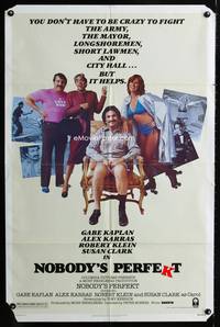 3d654 NOBODY'S PERFEKT one-sheet poster '81 Gabe Kaplan, you don't have to be crazy, but it helps!