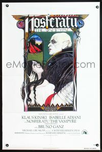 3d656 NOSFERATU THE VAMPYRE one-sheet '79 Werner Herzog, Palladini art of vampire Klaus Kinski!