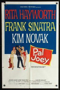 3d691 PAL JOEY one-sheet movie poster '57 Frank Sinatra with sexy Rita Hayworth & Kim Novak!