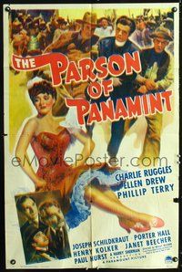 3d700 PARSON OF PANAMINT style A one-sheet poster '41 Charlie Ruggles, Ellen Drew, Phillip Terry