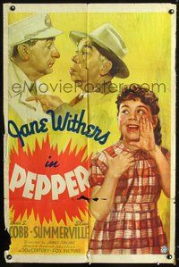 3d709 PEPPER one-sheet movie poster '36 Jane Withers, Irvin S. Cobb, Slim Summerville, Dean Jagger