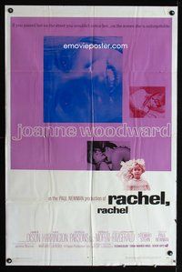 3d745 RACHEL, RACHEL one-sheet movie poster '68 Joanne Woodward directed by husband Paul Newman!