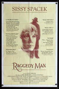 3d748 RAGGEDY MAN one-sheet movie poster '81 Sissy Spacek, Eric Roberts, Sam Shepard
