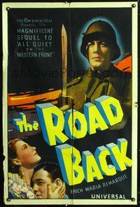 3d779 ROAD BACK one-sheet movie poster '37 John 'Dusty' King, James Whale, Erich Maria Remarque