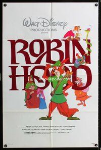 3d782 ROBIN HOOD one-sheet movie poster R82 Walt Disney cartoon, the way it REALLY happened!