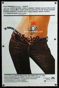 3d848 SKIDOO one-sheet movie poster '69 Otto Preminger, Jackie Gleason, drug comedy, sexy image!