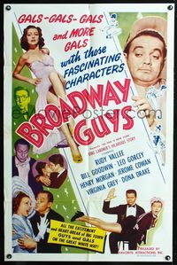 3d858 SO THIS IS NEW YORK 1sheet R53 Henry Morgan, Rudy Vallee, sexy Virginia Grey, Broadway Guys!