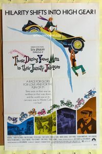 3d917 THOSE DARING YOUNG MEN IN THEIR JAUNTY JALOPIES 1sheet '69 Tony Curtis, Bourvil, car racing!