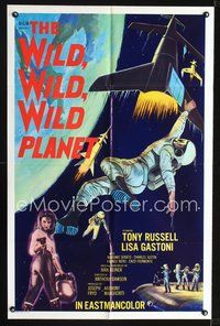 3d981 WILD, WILD, WILD PLANET one-sheet movie poster '65 Italian sci-fi!
