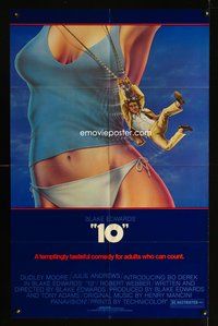 3e003 '10' no border style one-sheet movie poster '79 Blake Edwards, Dudley Moore, Julie Andrews, sexy Bo Derek!