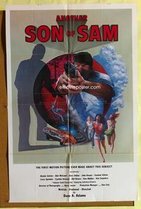 3e029 ANOTHER SON OF SAM one-sheet movie poster '77 Russ Dubuc, cool crime artwork by Mitch Kolbe!